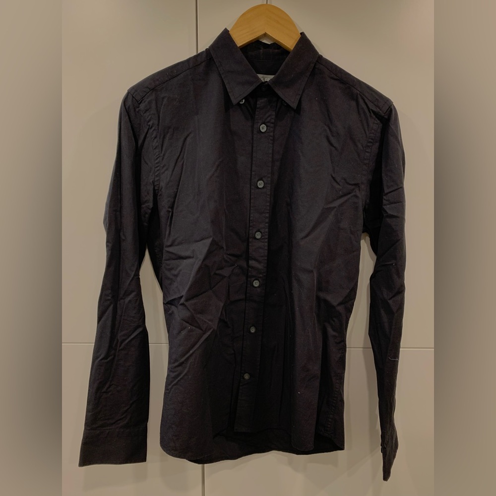 Ash & Erie black dress shirt men’s S slim